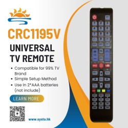 SYSTO丨CRC1195V Upgrade Version Universal Replacement Remote Control for All Brand LED LCD TV