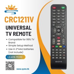 SYSTO丨CRC1211V Universal Replacement Remote Control for All Brand LED LCD TV Special for Chinese Brand TV