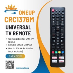 SYSTO丨CRC1376M Upgrade Version Universal Replacement Remote Control for All Brand LED LCD TV