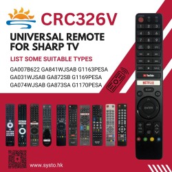 SYSTO丨CRC326V Universal Replacement Remote Control for SHARP LED LCD TV