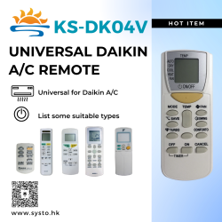 SYSTO丨KS-DK04V Universal for Daikin Air Conditioner Remote Control