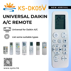 SYSTO丨KS-DK05V Universal for Daikin Air Conditioner Remote Control