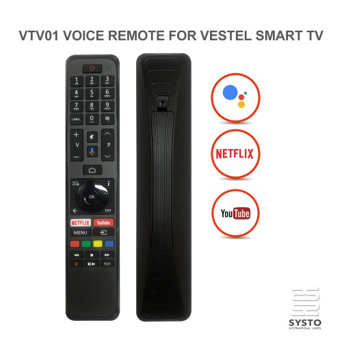 VTV01 Replacement VESTEL Remote Control VOICE FUNCTION丨SYSTO	REMOTE CONTROL	