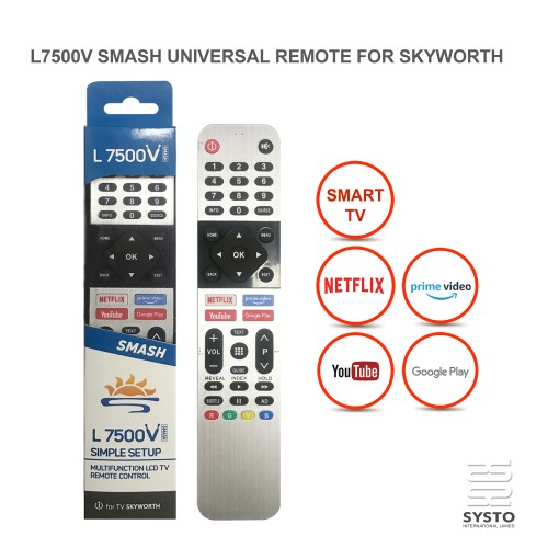 SYSTO丨L7500V Universal Replacement Remote Control for SKYWORTH LED LCD TV