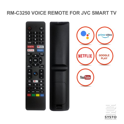 RM-C3250 Replacement JVC L Remote Control VOICE FUNCTION丨SYSTO REMOTE CONTROL