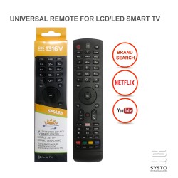 SYSTO丨CRC1316V Universal Replacement Remote Control for All Brand LED LCD TV