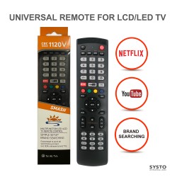 SYSTO丨CRC1120V Universal Replacement Remote Control for All Brand LED LCD TV