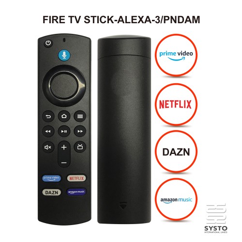 SYSTO丨Blue-tooth Replacement Alexa Remote Control for FIRE TV STICK PNDA AMAZON MUSIC (JAPAN VERSION)