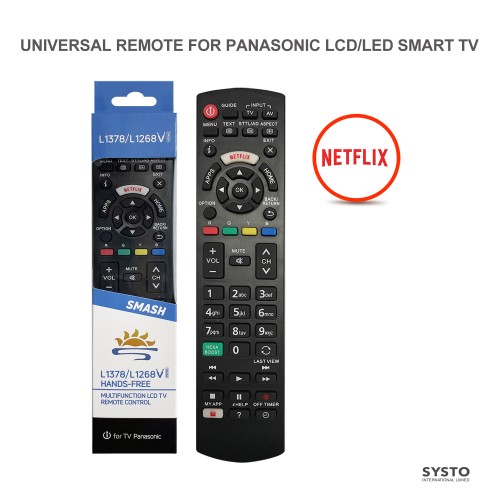 SYSTO丨L1378V/L1268V Universal Replacement Remote Control for PANASONIC LED LCD TV