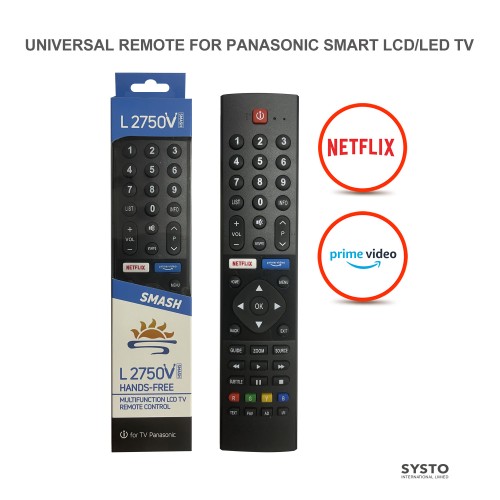 SYSTO丨L2750V Universal Replacement Remote Control for PANASONIC LED LCD TV