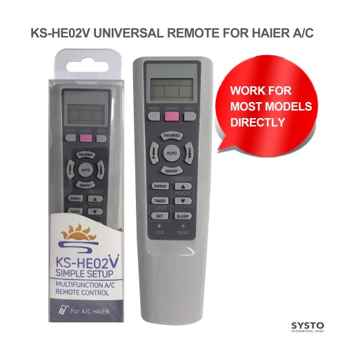 SYSTO丨KS-HE02V Universal for HAIER Air Conditioner Remote Control