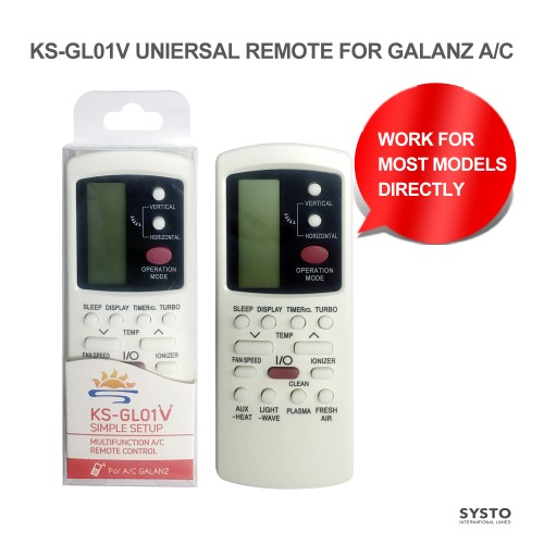 SYSTO丨KS-GL01V Universal for GALANZ Air Conditioner Remote Control
