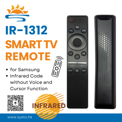 IR-1312 Replacement for SAMSUNG TV Infrared Remote Control丨SYSTO